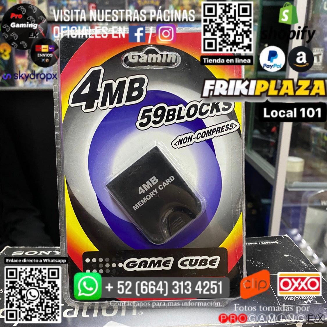 Tarjeta de Memoria Nintendo Gamecube 4MB - 59 Bloques