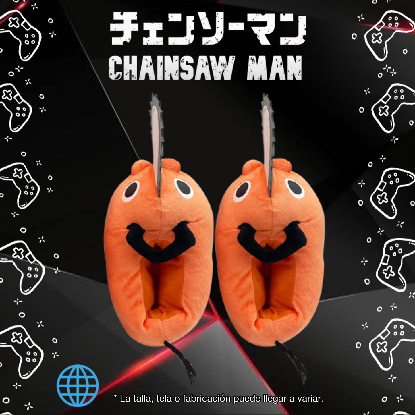 Pochita “Chainsaw Demon” Plush Slippers - Chainsaw Man Series