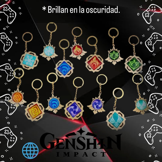 Llaveros Genshin Impact Elemental Vision